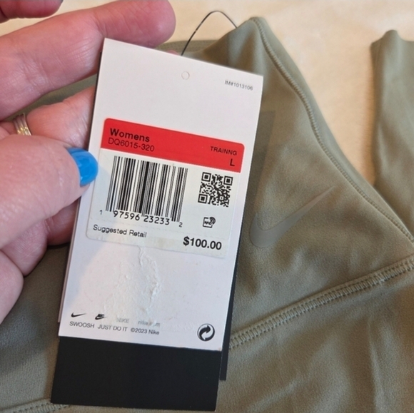 Nike Zenvy Gentle-Support High-Waisted 7/8 Leggings - Light Army Green New Women - Picture 8 of 13